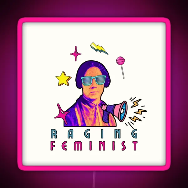 Mary Ann Shadd Cary Raging Feminist RGB Neon Sign