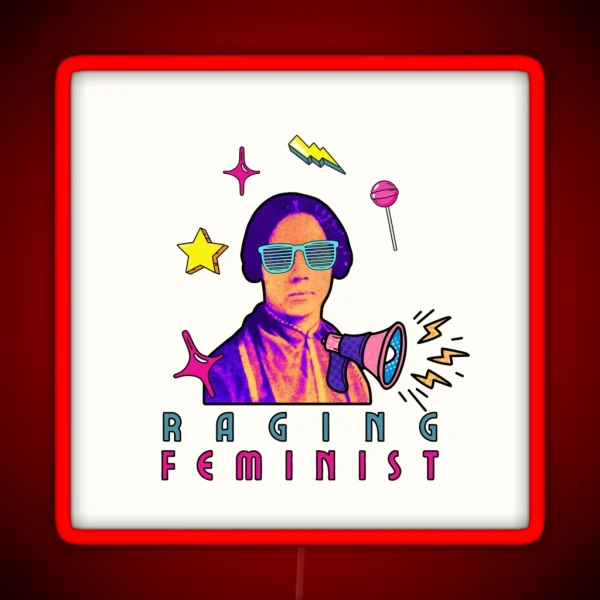 Mary Ann Shadd Cary Raging Feminist RGB Neon Sign