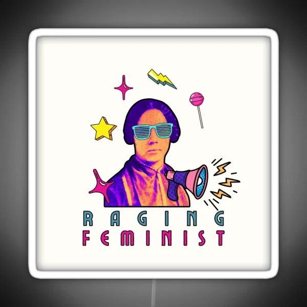 Mary Ann Shadd Cary Raging Feminist RGB Neon Sign