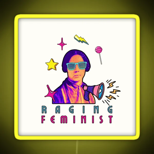 Mary Ann Shadd Cary Raging Feminist RGB Neon Sign