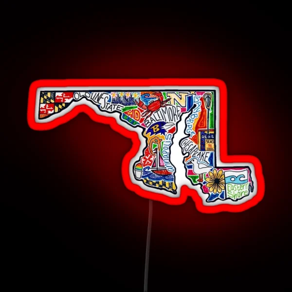 Maryland RGB Neon Sign