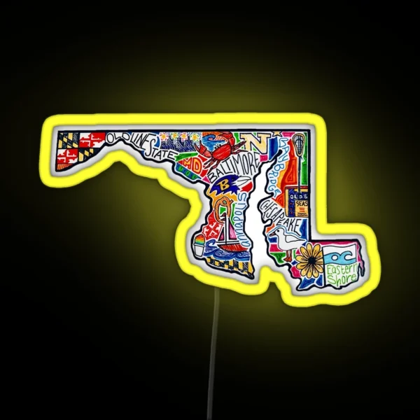 Maryland RGB Neon Sign