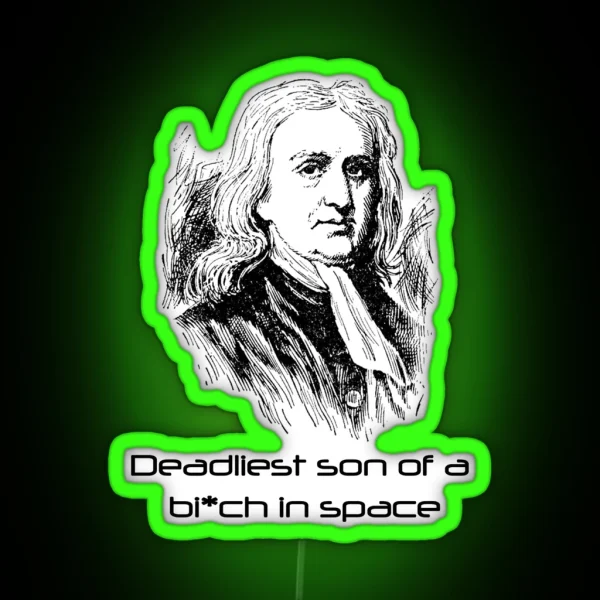 Mass Effect Isaac Newton Is Deadly RGB Neon Sign