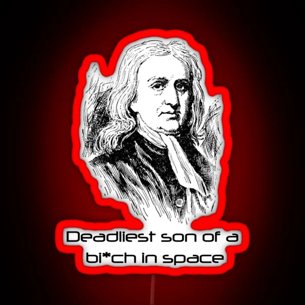 Mass Effect Isaac Newton Is Deadly RGB Neon Sign