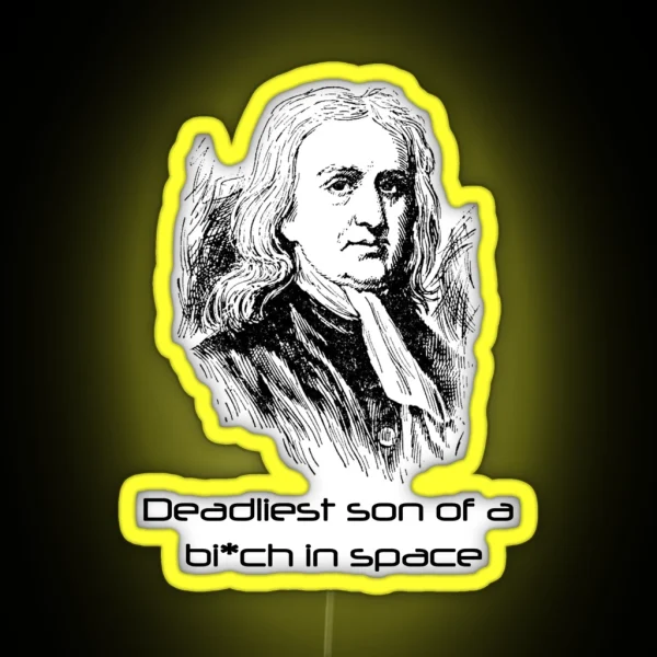 Mass Effect Isaac Newton Is Deadly RGB Neon Sign