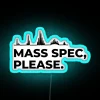 mass spectrometry neon sign with rgb lighting inviting attention to scientific analysis.