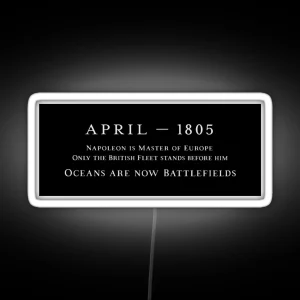 Master And Commander Oceans Are Now Battlefields RGB Neon Sign
