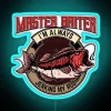 RGB Neon Fishing Sign Featuring Master Baiter I'm Always Jerking My Rod
