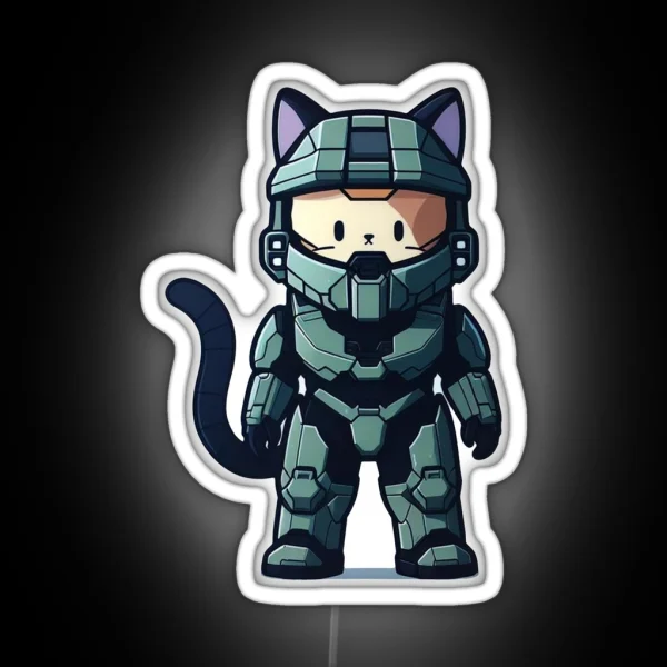 Master Chief Cat RGB Neon Sign