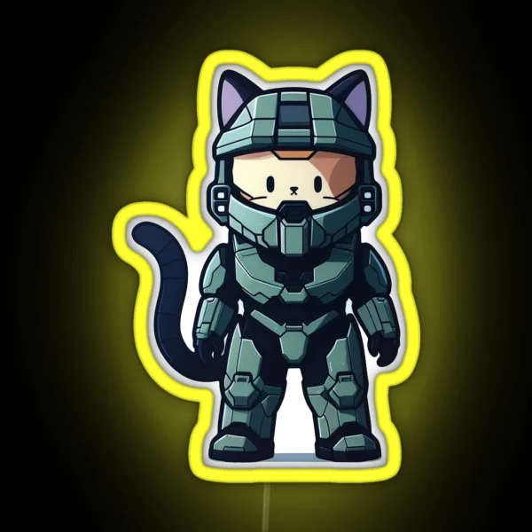 Master Chief Cat RGB Neon Sign