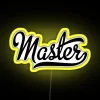 RGB Neon Sign with Yellow Lighting