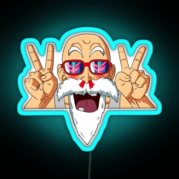 Master Roshi And Bulma RGB Neon Sign