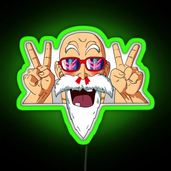 Master Roshi And Bulma RGB Neon Sign