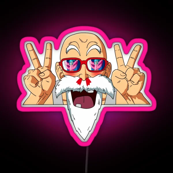 Master Roshi And Bulma RGB Neon Sign
