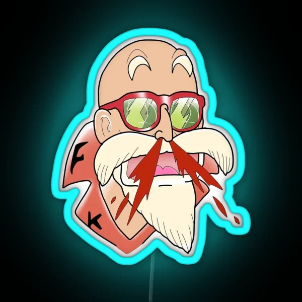 Master Roshi Anime Funny RGB Neon Sign