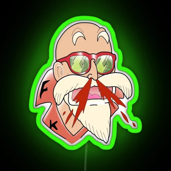 Master Roshi Anime Funny RGB Neon Sign
