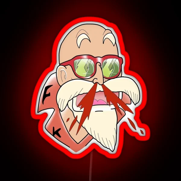 Master Roshi Anime Funny RGB Neon Sign