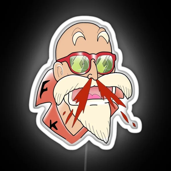 Master Roshi Anime Funny RGB Neon Sign