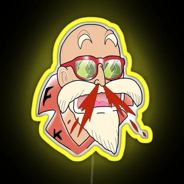 Master Roshi Anime Funny RGB Neon Sign
