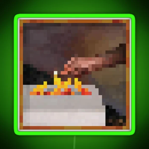 Match Minecraft Painting RGB Neon Sign