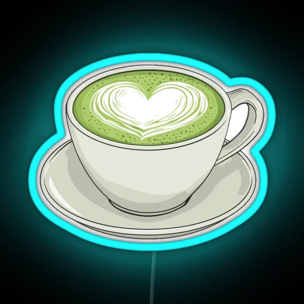 Matcha Latte Art RGB Neon Sign