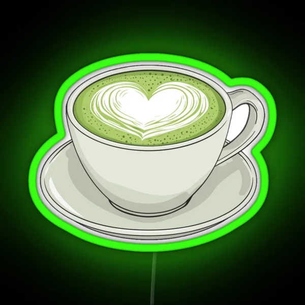 Matcha Latte Art RGB Neon Sign