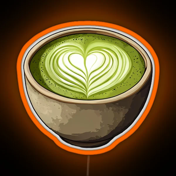 Matcha Latte Art RGB Neon Sign