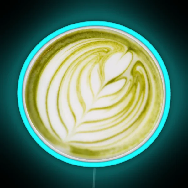 Matcha Tea Latte Art RGB Neon Sign