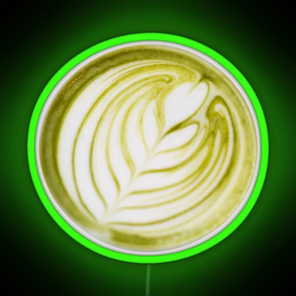 Matcha Tea Latte Art RGB Neon Sign