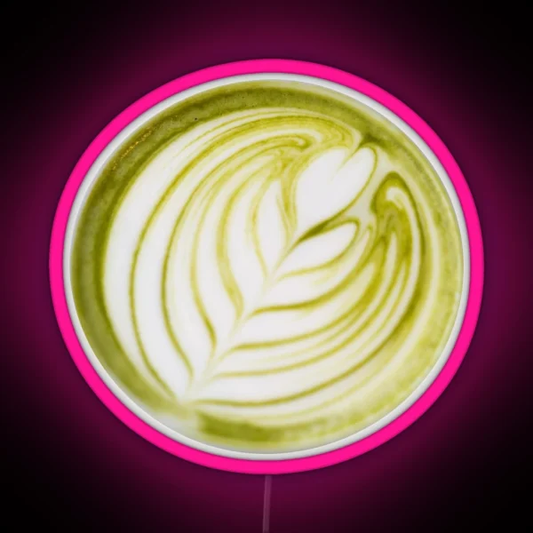 Matcha Tea Latte Art RGB Neon Sign