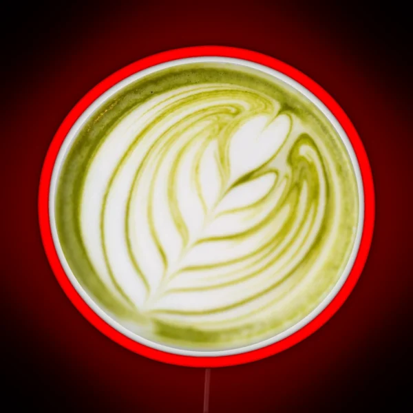 Matcha Tea Latte Art RGB Neon Sign