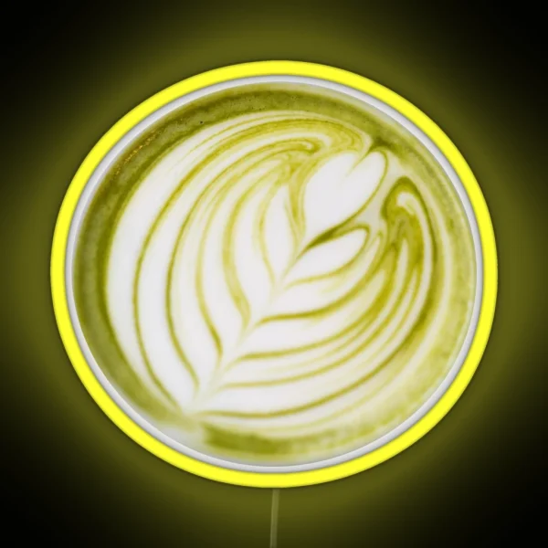 Matcha Tea Latte Art RGB Neon Sign