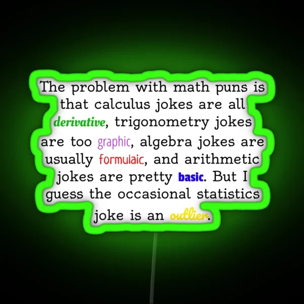 Math Jokes RGB Neon Sign