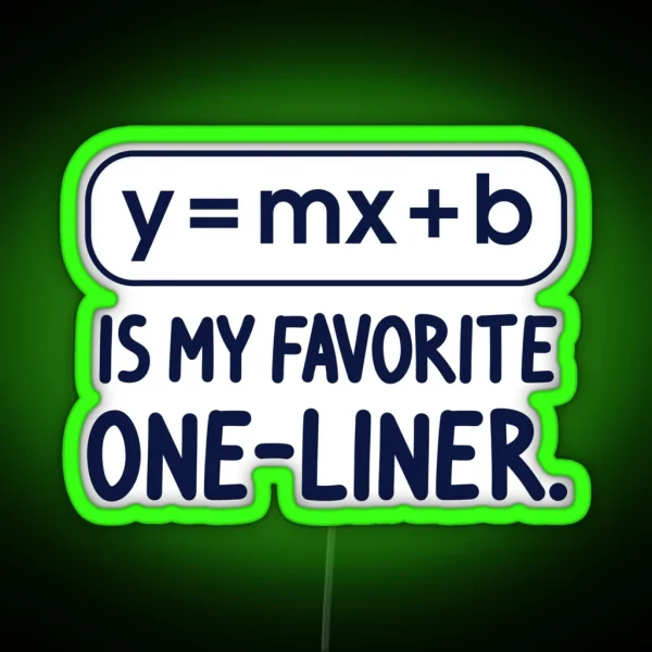 Math Teacher Teaches Day Funny RGB Neon Sign