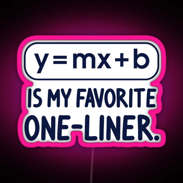 Math Teacher Teaches Day Funny RGB Neon Sign