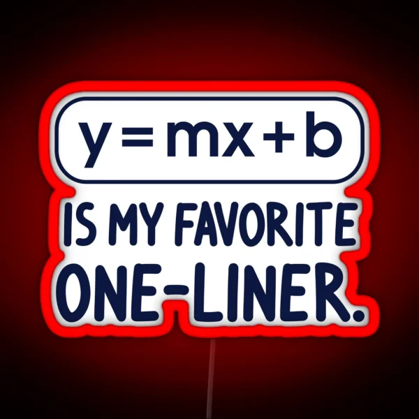 Math Teacher Teaches Day Funny RGB Neon Sign