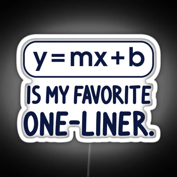 Math Teacher Teaches Day Funny RGB Neon Sign
