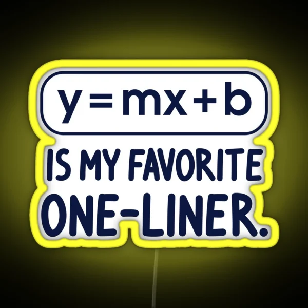 Math Teacher Teaches Day Funny RGB Neon Sign