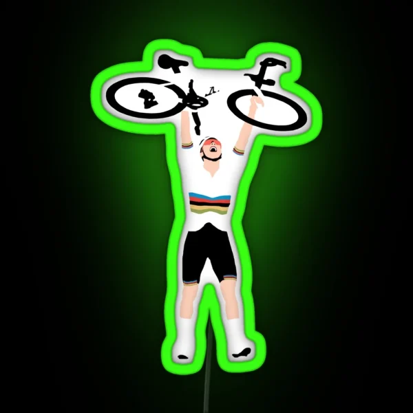 Mathieu Van Der Poel Tour Of Flanders 2024 RGB Neon Sign