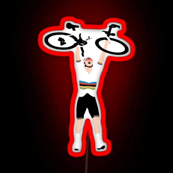 Mathieu Van Der Poel Tour Of Flanders 2024 RGB Neon Sign