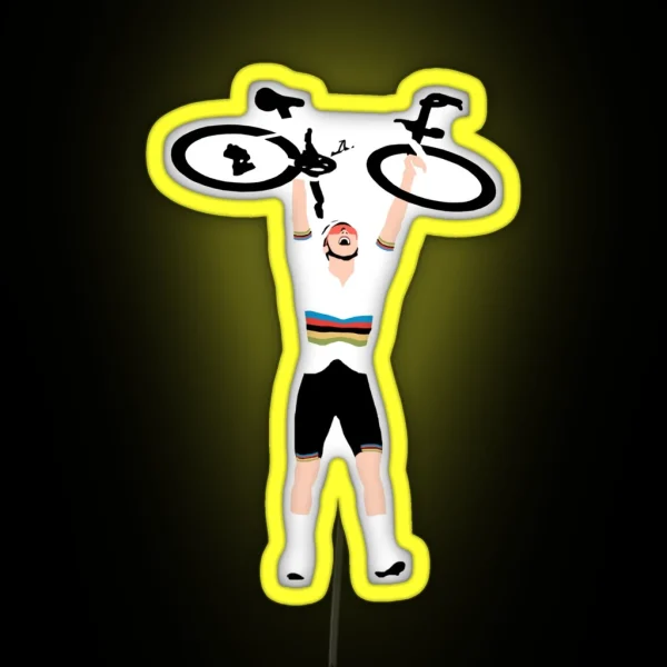 Mathieu Van Der Poel Tour Of Flanders 2024 RGB Neon Sign