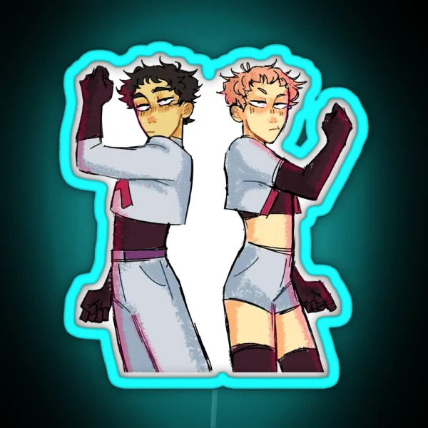 Matsukawa And Hanamaki Halloween RGB Neon Sign
