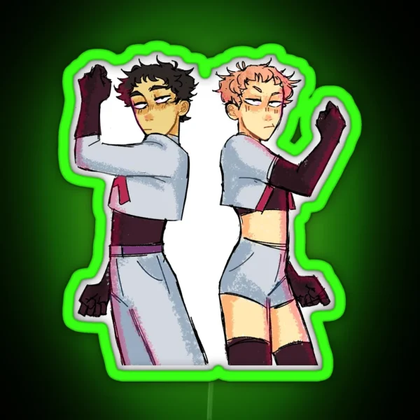 Matsukawa And Hanamaki Halloween RGB Neon Sign