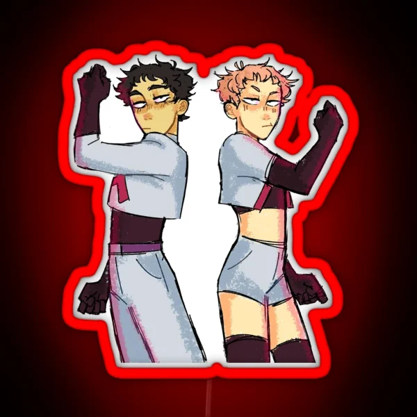 Matsukawa And Hanamaki Halloween RGB Neon Sign