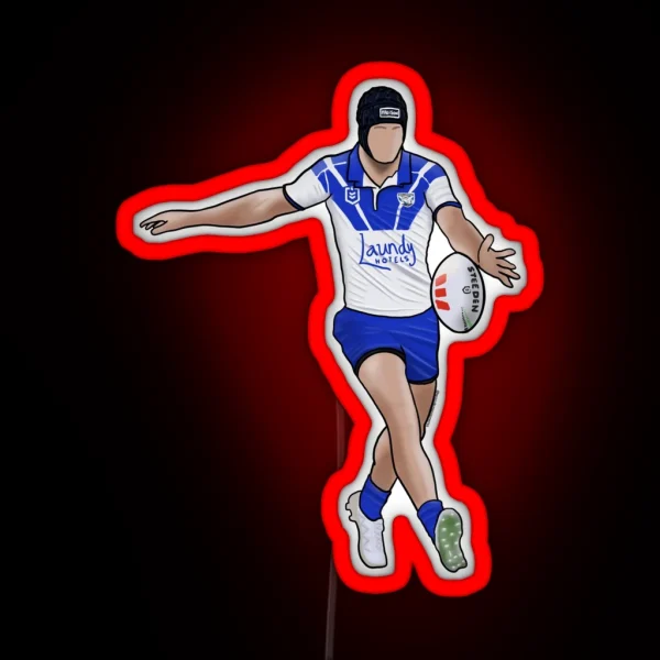 MATT BURTON CANTERBURY BANKSTOWN BULLDOGS RUGBY LEAGUE RGB Neon Sign