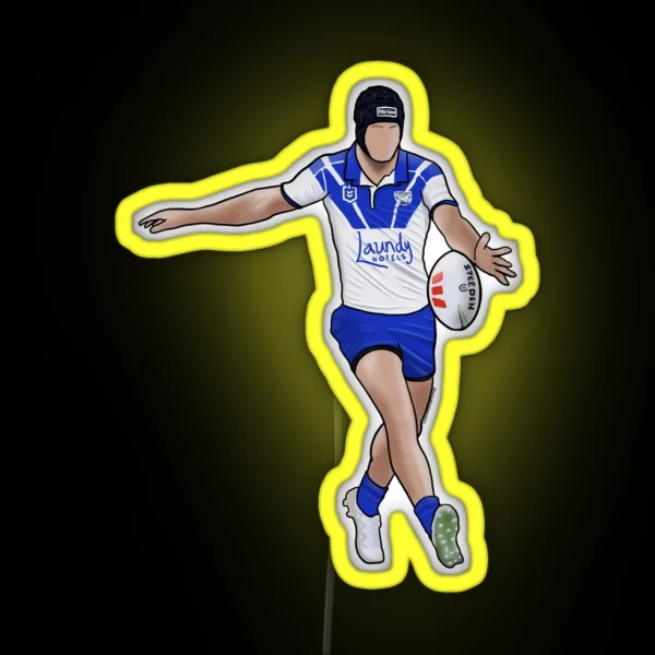 MATT BURTON CANTERBURY BANKSTOWN BULLDOGS RUGBY LEAGUE RGB Neon Sign