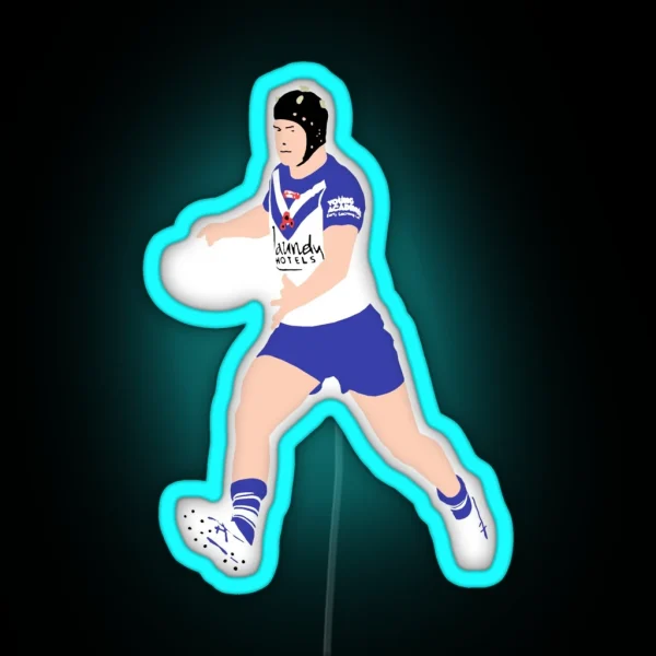 Matt Burton Canterbury Bulldogs RGB Neon Sign