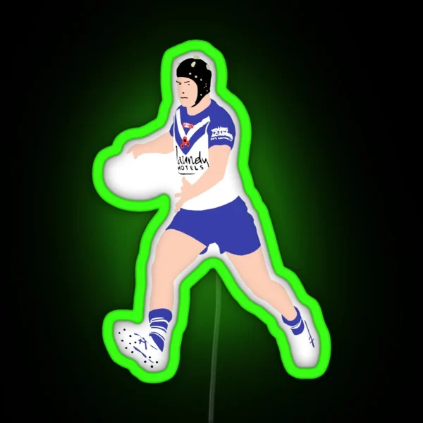 Matt Burton Canterbury Bulldogs RGB Neon Sign