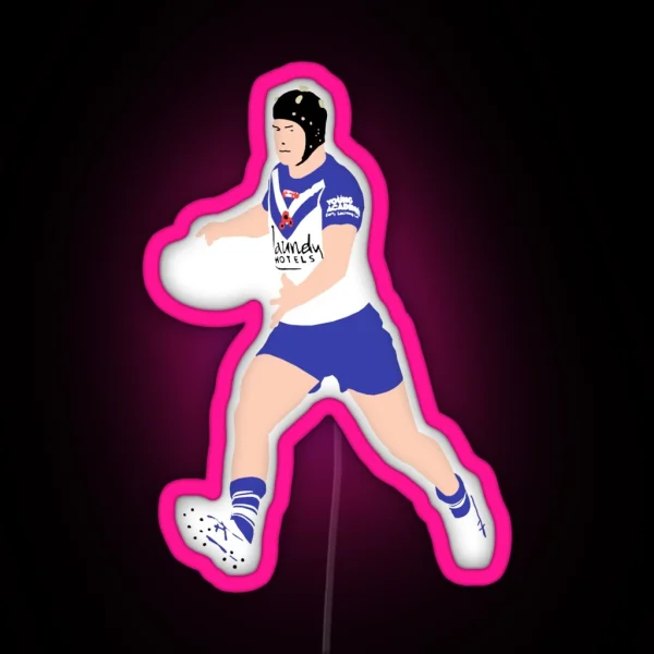 Matt Burton Canterbury Bulldogs RGB Neon Sign