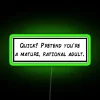 Mature Rational Adult Neon Sign with Green RGB Lighting